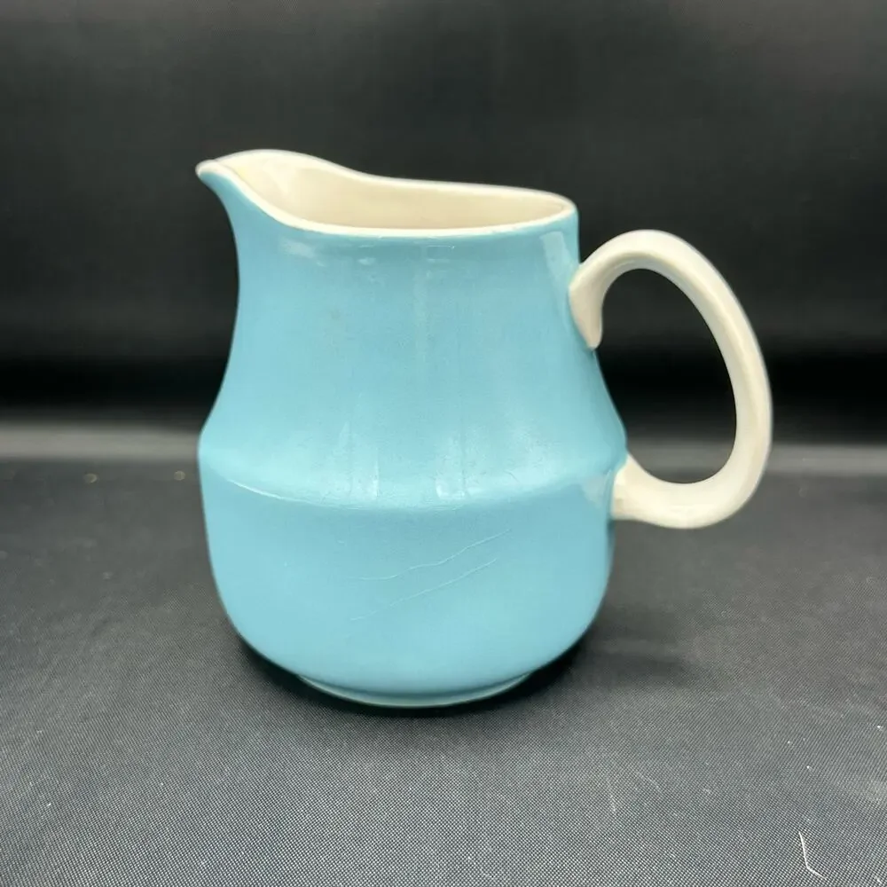 Vintage Creamer Mikasa Cera-Stone Blue Gigi Pattern Made in Japan